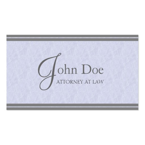 Attorney Lawyer Elegant MarbleStripe PlatinumPaper Business Card Template (front side)