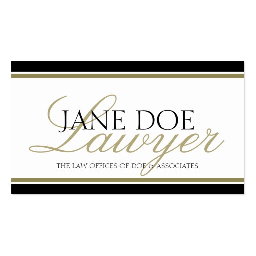 Attorney/Lawyer Gold Script Business Cards