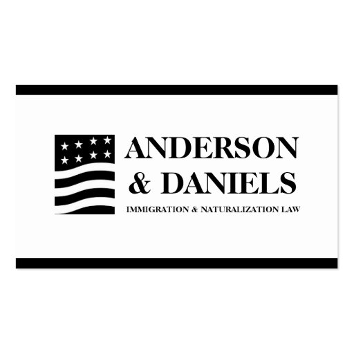 Attorney Lawyer Immigration Naturalization Law Business Card Templates