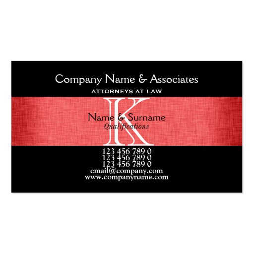 Attorney lawyer law business card