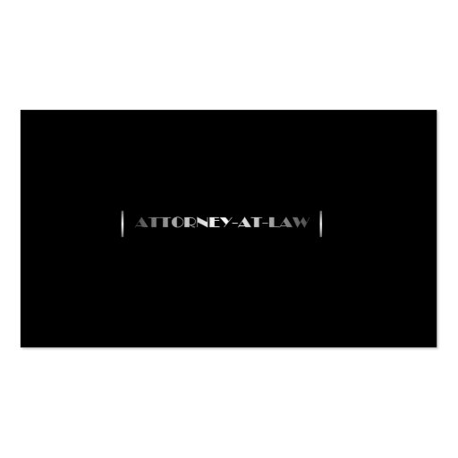 Attorney/Lawyer/Law Firm Black Business Card