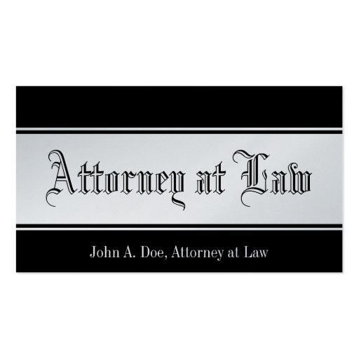 Attorney Lawyer Law Firm Monogram Roman Platinum Business Card Templates (front side)