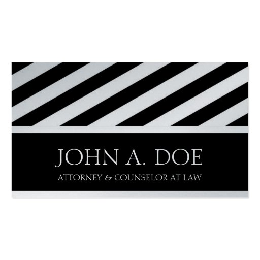 Attorney Lawyer Law Ribbon Diagonal Platinum Paper Business Cards