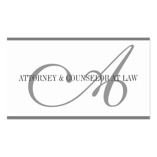 Attorney Lawyer Legal Counselor Law Firm Office Business Card (front side)