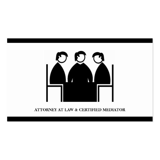 Attorney Lawyer Mediator Mediation Law Office Firm Business Card Template (front side)