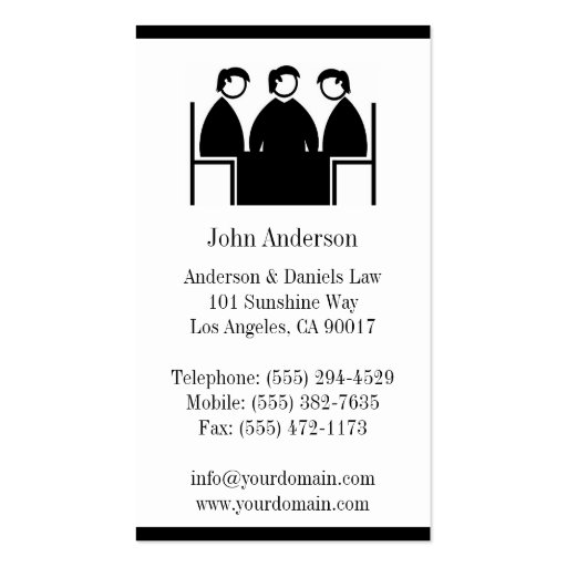 Attorney Lawyer Mediator Mediation Law Office Firm Business Card Template (back side)