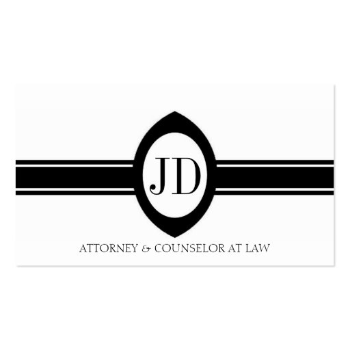 Attorney Lawyer Pendant Fancy Ribbon Business Card (front side)