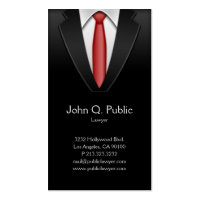 Attorney Lawyer Tailor Black Suit Business Card