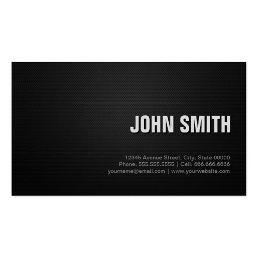 Attorney Professional Black Silver Business Card Template (back side)