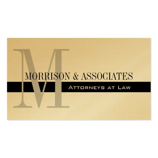 Attorney Professional Business Cards Gold