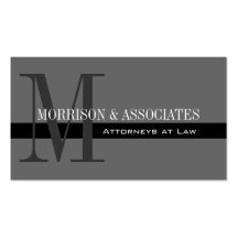 Attorney Professional Business Cards Grey