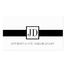 Attorney Ribbon Square - Available Letterhead - Business Card Template