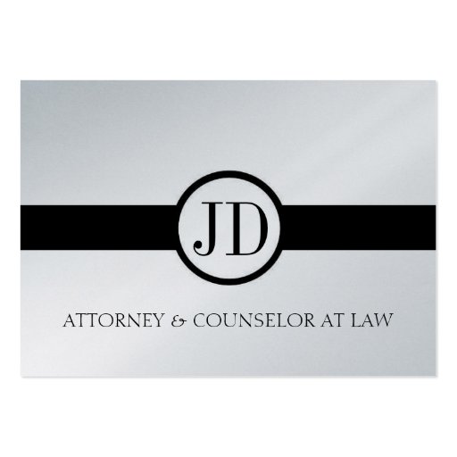 Attorney Ribbon Square Oversized Platinum Card Business Card (front side)