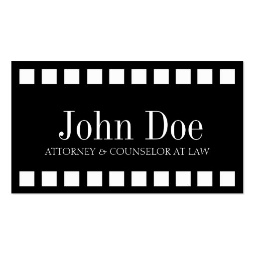 Attorney Ribbons Square Black Business Card Template (front side)