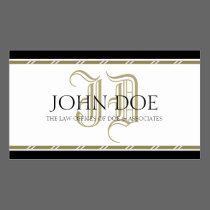 Attorney Roman Gold Monogram business cards