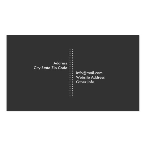 Attorney scale of justice  business card (back side)