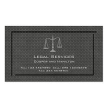 Attorney Scales of Justice Business Card