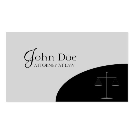 Attorney Silver Black Corner Business Card Templates (front side)