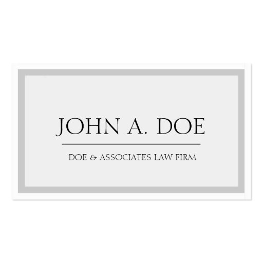 Attorney Silver/White - Available Letterhead - Business Cards (front side)