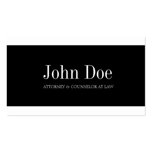 Attorney W/W Business Card Template (front side)