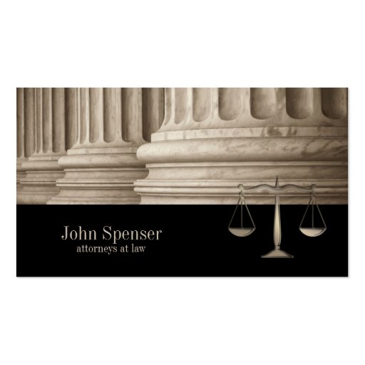 Attorneys At Law Corinthian Column Business Card (front side)