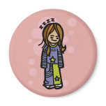 attracted to life under the covers. fridge magnet