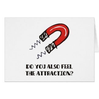 Attraction and magnetism for love by a red magnet