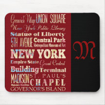 Attractions and Famous Places of New York,U.S Mouse Pads