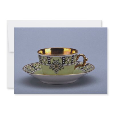 Attractive 20th century coffee cup and saucer custom announcements by inspirelove