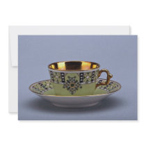 Attractive 20th century coffee cup and saucer custom announcements