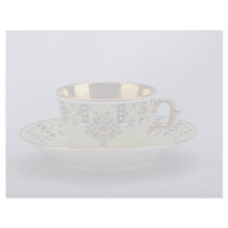 Attractive 20th century coffee cup and saucer personalized letterhead