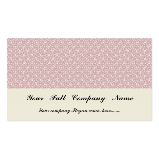 Attractive antique pink stems squares on white rou business card template
