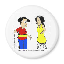 Attractive Calves? Funny Cartoon Tees & Gifts magnets