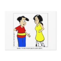 Attractive Calves? Funny Cartoon Tees & Gifts postcards by beardiethor123 Attractive Calves? Funny Cartoon Tees & Gifts postcards