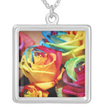 Attractive colourfull roses necklace