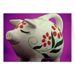 Attractive Piggy bank Greeting Card