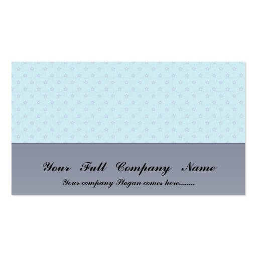 Attractive purple stars on rough sky blue surface business card (front side)