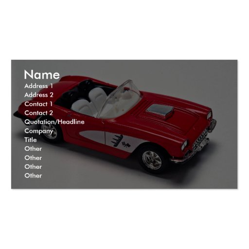 Attractive red Corvette Business Card Template