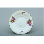 Attractive saucer plate with flowers design acrylic cut out