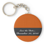 Attractive tiny light orange flowers on orange bac key chains