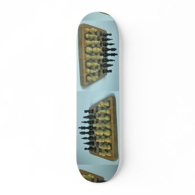 Attractive wooden chess board skateboard by inspirelove