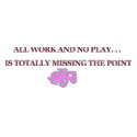 ATV All Work and No Play Pink t-shirts