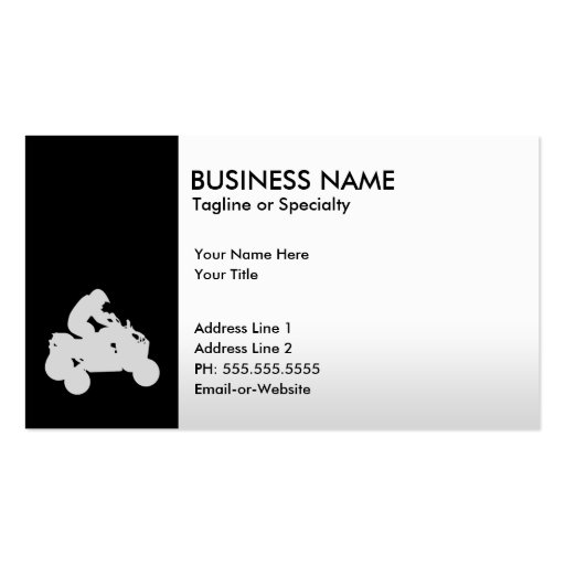 atv business card template (front side)