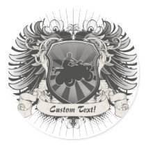 ATV Crest Round Stickers
