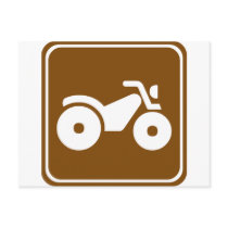 ATV Highway Sign Post Card