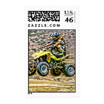 ATV Off Road Running Postage Stamp