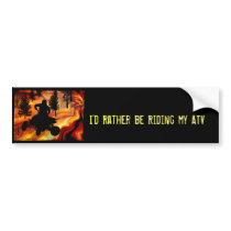 ATV on the Road from Hell Bumper Sticker