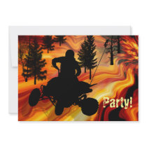 ATV on the Road from Hell Custom Invitations