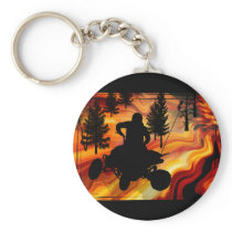 ATV on the Road from Hell Key Chain