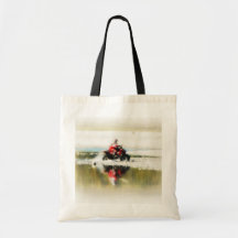 ATV Quad Kid Tears it Up Tote Bags